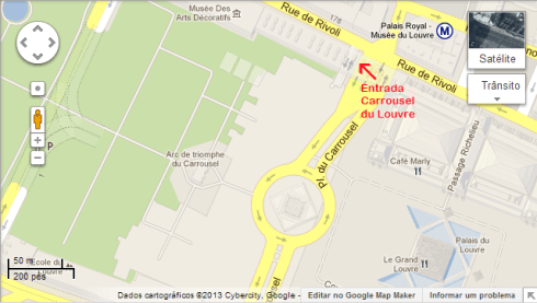 Mapa Carrousel du Louvre