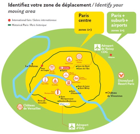 Mapa - Zonas - ParisVisit