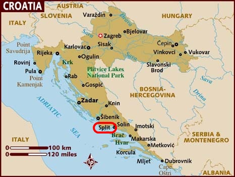 map_of_croatia - Split